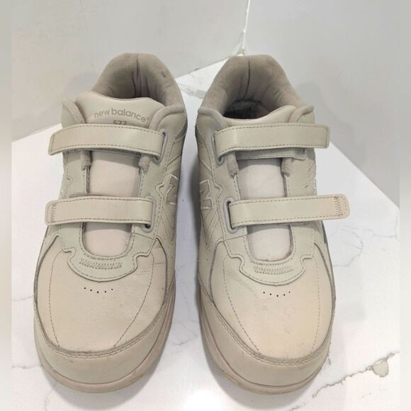 New Balance 577 Men\'s Walking leather Shoes Bone Velcro straps size 12 main image 4
